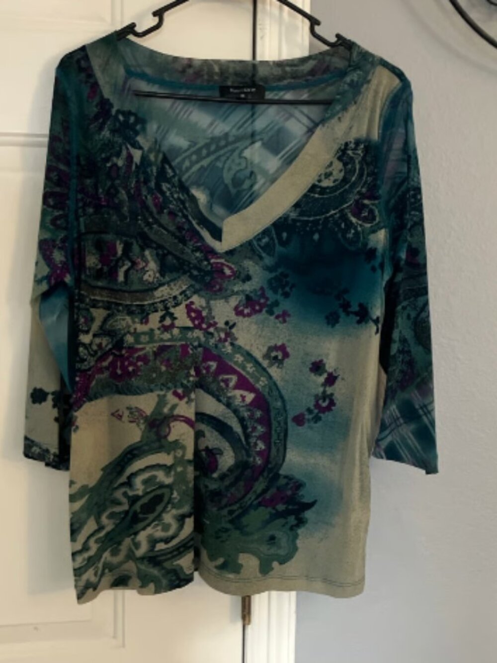 Karen Kane size 2X Colorful Sheer Top